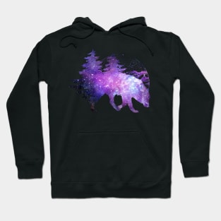 The Wolf And The Night - Space Hoodie